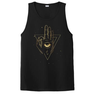 Meditation Hand Third Eye With Boho Style PosiCharge Competitor Tank