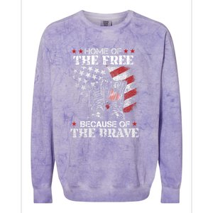 Memorial Honor The Fallen Veteran Support Colorblast Crewneck Sweatshirt