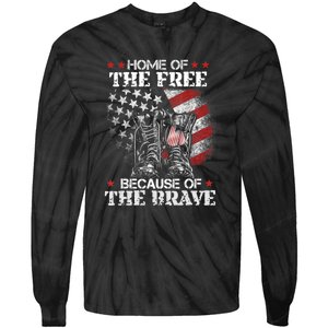 Memorial Honor The Fallen Veteran Support Tie-Dye Long Sleeve Shirt