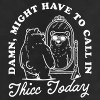 Might Have To Call In Thicc Today Crop Fleece Hoodie