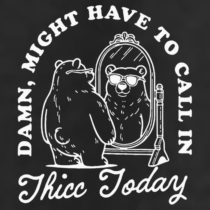 Might Have To Call In Thicc Today Crop Fleece Hoodie