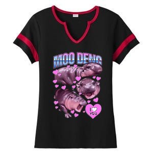 Moodeng Hippo The Famous Baby Pigmy Moodeng Ladies Halftime Notch Neck Tee