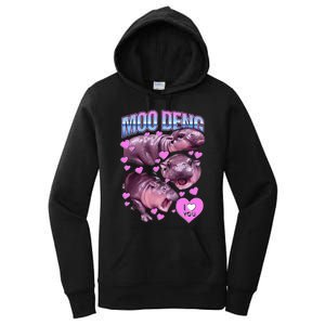 Moodeng Hippo The Famous Baby Pigmy Moodeng Women's Pullover Hoodie