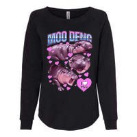 Moodeng Hippo The Famous Baby Pigmy Moodeng Womens California Wash Sweatshirt