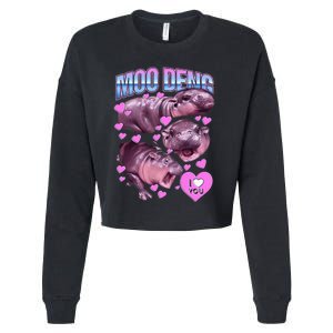 Moodeng Hippo The Famous Baby Pigmy Moodeng Cropped Pullover Crew