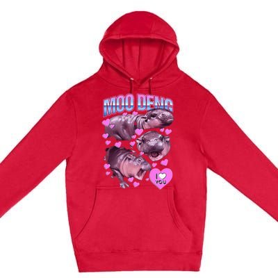 Moodeng Hippo The Famous Baby Pigmy Moodeng Premium Pullover Hoodie