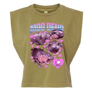 Moodeng Hippo The Famous Baby Pigmy Moodeng Garment-Dyed Women's Muscle Tee