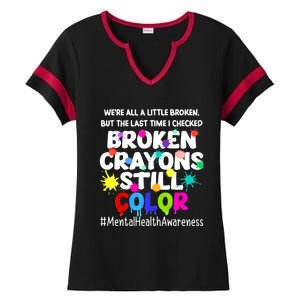 Mental Health Therapy Depression Awareness Ladies Halftime Notch Neck Tee