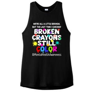 Mental Health Therapy Depression Awareness Ladies PosiCharge Tri-Blend Wicking Tank