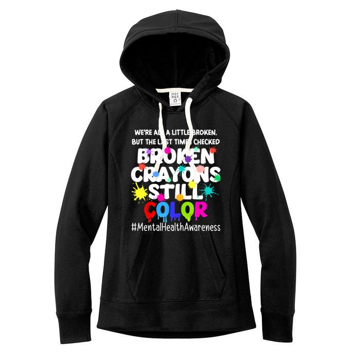 Mental Health Therapy Depression Awareness Women's Fleece Hoodie