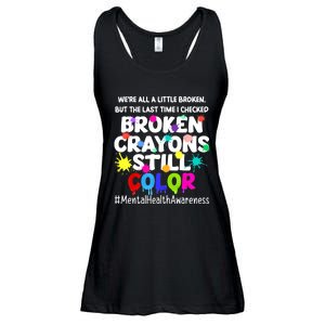 Mental Health Therapy Depression Awareness Ladies Essential Flowy Tank