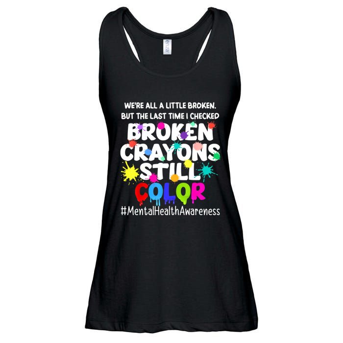 Mental Health Therapy Depression Awareness Ladies Essential Flowy Tank