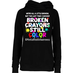 Mental Health Therapy Depression Awareness Womens Funnel Neck Pullover Hood