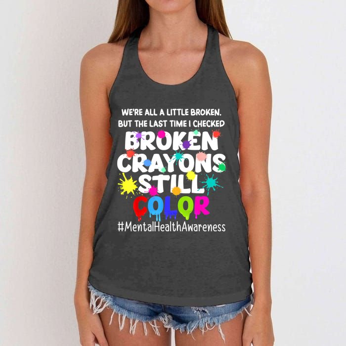 Mental Health Therapy Depression Awareness Women's Knotted Racerback Tank