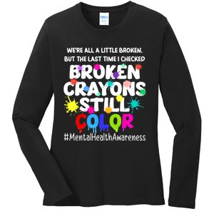 Mental Health Therapy Depression Awareness Ladies Long Sleeve Shirt