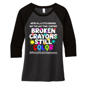 Mental Health Therapy Depression Awareness Women's Tri-Blend 3/4-Sleeve Raglan Shirt