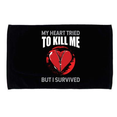 My Heart Tried To Kill Me Heartbeat Medicine Gift Microfiber Hand Towel