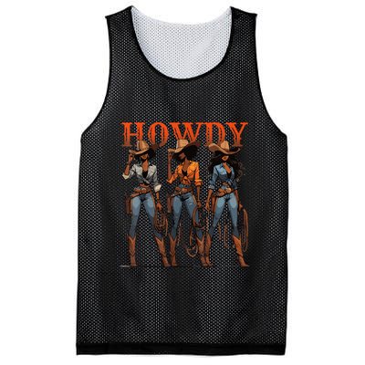 Melanin History Texas Howdy Black Cowgirl Western Rodeo Gift Mesh Reversible Basketball Jersey Tank
