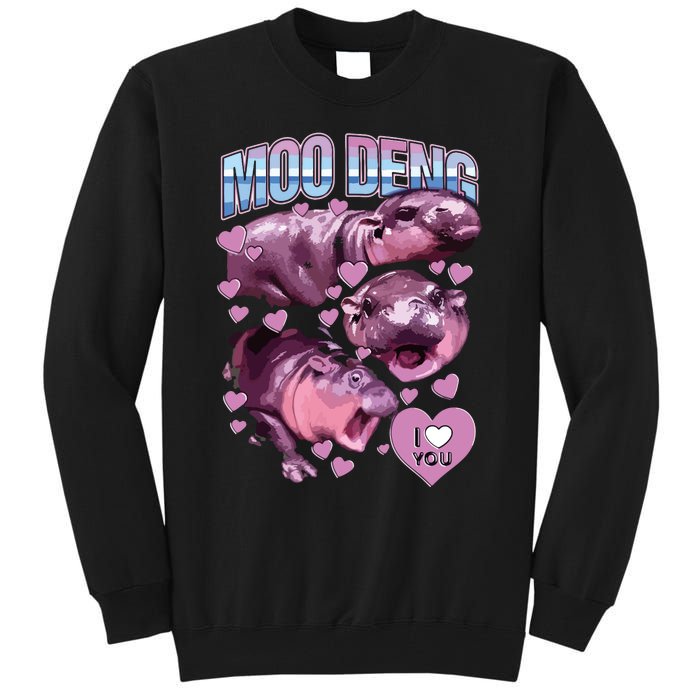 Moodeng Hippo The Famous Baby Pigmy Moodeng Tall Sweatshirt