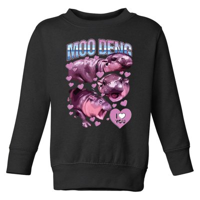 Moodeng Hippo The Famous Baby Pigmy Moodeng Toddler Sweatshirt