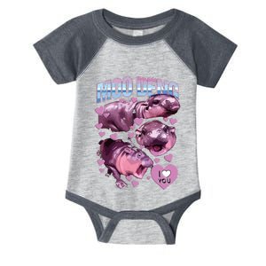 Moodeng Hippo The Famous Baby Pigmy Moodeng Infant Baby Jersey Bodysuit