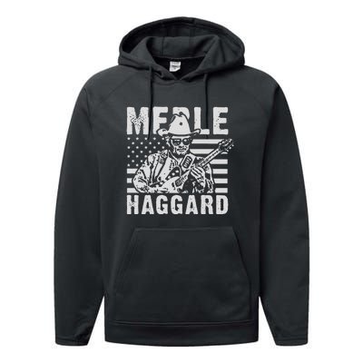 Merle Haggard T Shirt Vintage Country Rock T Shirt Performance Fleece Hoodie