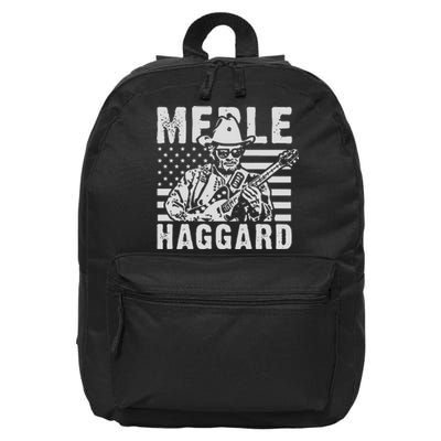 Merle Haggard T Shirt Vintage Country Rock T Shirt 16 in Basic Backpack