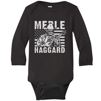 Merle Haggard T Shirt Vintage Country Rock T Shirt Baby Long Sleeve Bodysuit