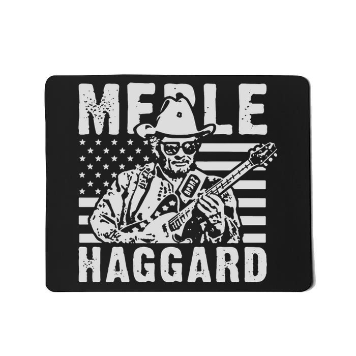 Merle Haggard T Shirt Vintage Country Rock T Shirt Mousepad