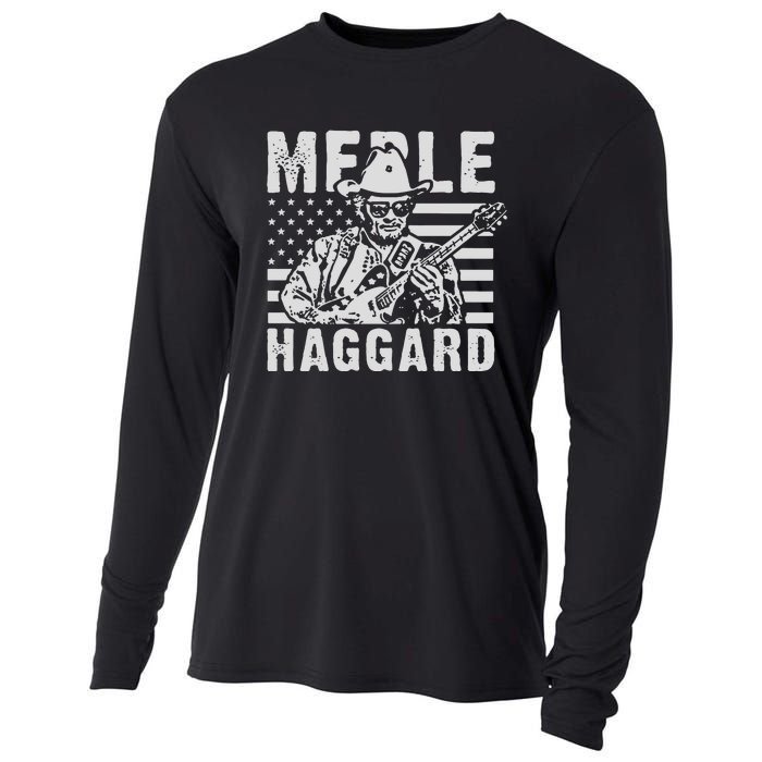 Merle Haggard T Shirt Vintage Country Rock T Shirt Cooling Performance Long Sleeve Crew