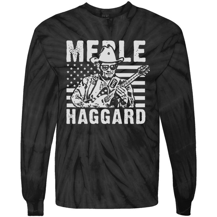 Merle Haggard T Shirt Vintage Country Rock T Shirt Tie-Dye Long Sleeve Shirt