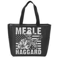 Merle Haggard T Shirt Vintage Country Rock T Shirt Zip Tote Bag