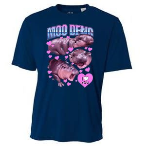 Moodeng Hippo The Famous Baby Pigmy Moodeng Cooling Performance Crew T-Shirt