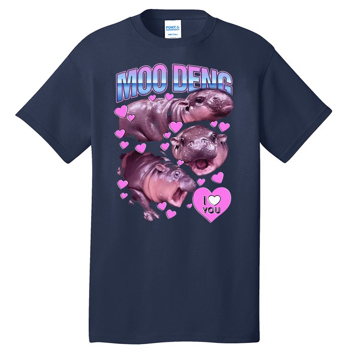 Moodeng Hippo The Famous Baby Pigmy Moodeng Tall T-Shirt