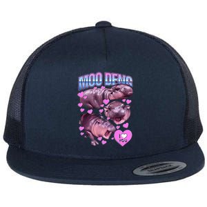 Moodeng Hippo The Famous Baby Pigmy Moodeng Flat Bill Trucker Hat