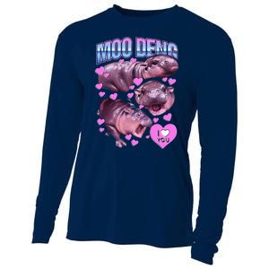 Moodeng Hippo The Famous Baby Pigmy Moodeng Cooling Performance Long Sleeve Crew