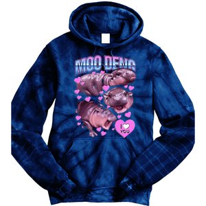 Moodeng Hippo The Famous Baby Pigmy Moodeng Tie Dye Hoodie