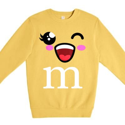 M Halloween Team Costume Funny Party Premium Crewneck Sweatshirt