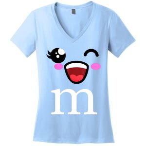 M Halloween Team Costume Funny Party Women's V-Neck T-Shirt