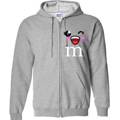 M Halloween Team Costume Funny Party Full Zip Hoodie