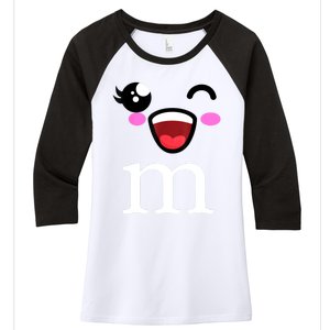 M Halloween Team Costume Funny Party Women's Tri-Blend 3/4-Sleeve Raglan Shirt