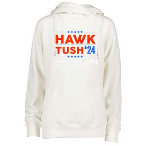 Meme Hawk Tush Spit On That Thing Presidential Candidate Parody Gift Womens Funnel Neck Pullover Hood