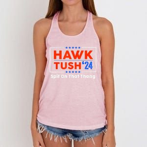 Meme Hawk Tush Spit On That Thing Presidential Candidate Parody Gift Women's Knotted Racerback Tank