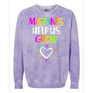 Mistakes Helps Us Grow Colorblast Crewneck Sweatshirt