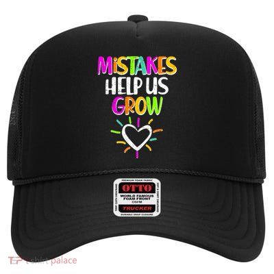 Mistakes Helps Us Grow High Crown Mesh Back Trucker Hat