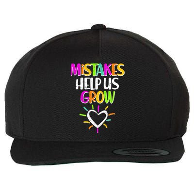 Mistakes Helps Us Grow Wool Snapback Cap