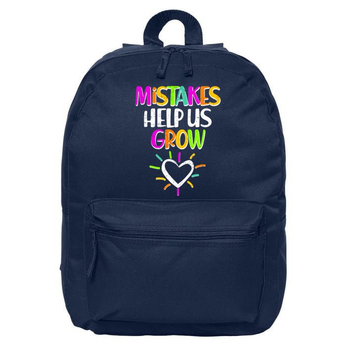 Mistakes Helps Us Grow 16 in Basic Backpack