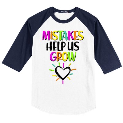 Mistakes Helps Us Grow Baseball Sleeve Shirt