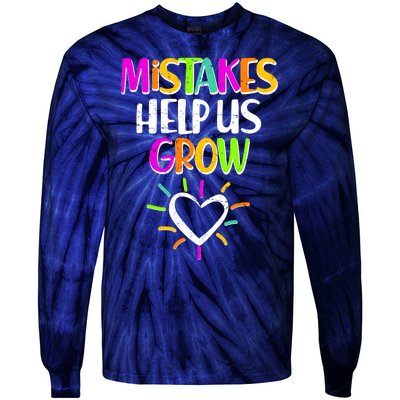 Mistakes Helps Us Grow Tie-Dye Long Sleeve Shirt