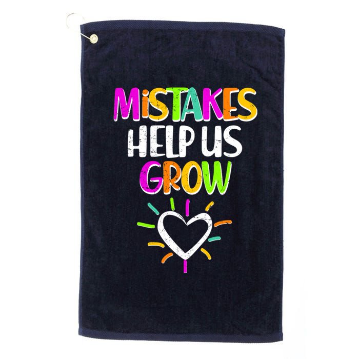 Mistakes Helps Us Grow Platinum Collection Golf Towel